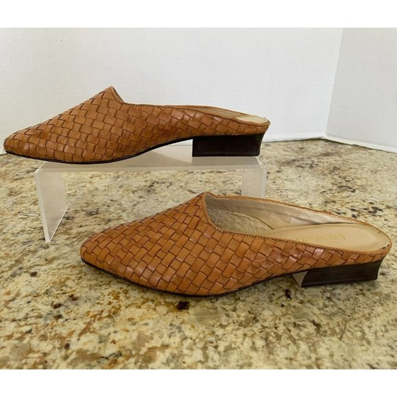 Westies Shoes - Westies Woven Mule Tan Leather, Women's 8M